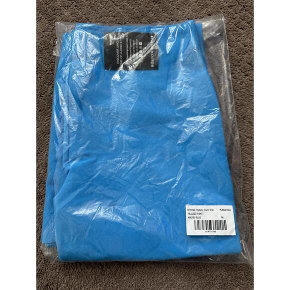 Boston Proper Women’s Beyond Travel High Rise Palazzo Pant Malibu Blue Size M - Picture 5 of 7